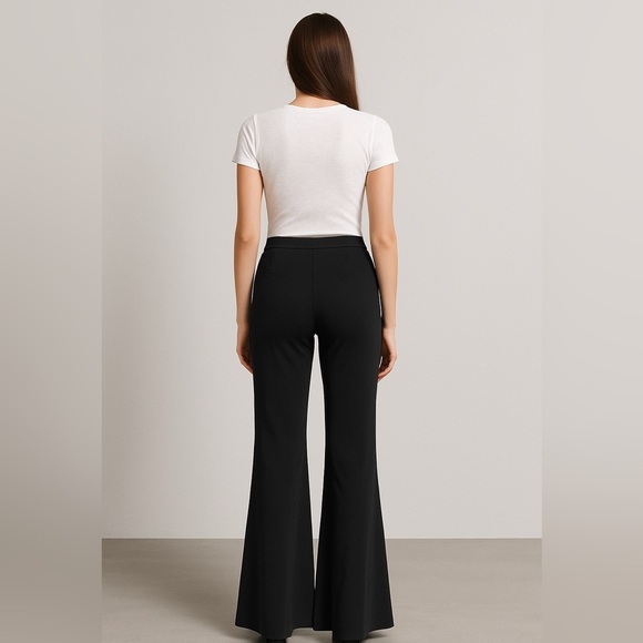 Black High-Waist Flare Pants – Size M & L (NWOT, in Original Packaging) - Picture 2 of 4